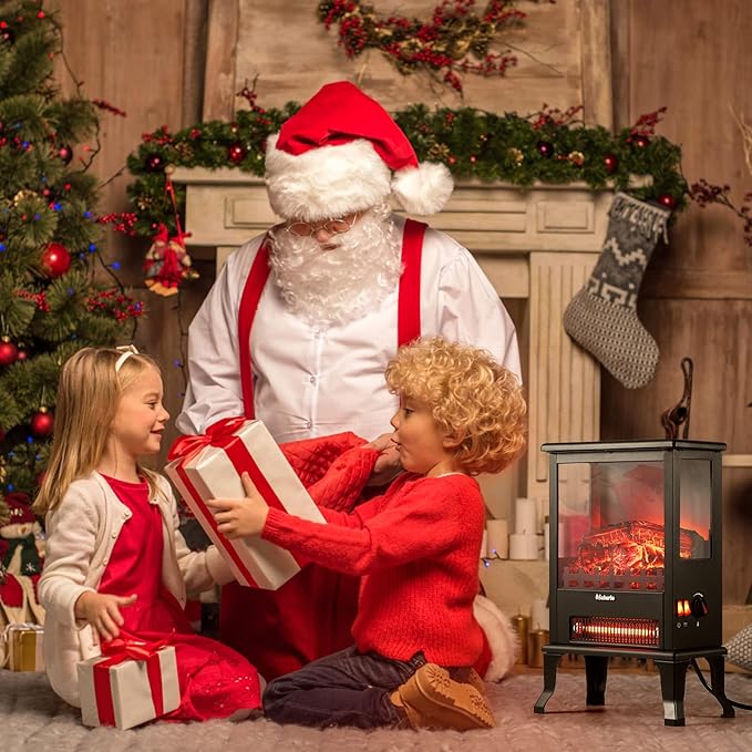 TURBRO Suburbs TS17Q Infrared Electric Fireplace Stove, Realistic Flame - Image 8