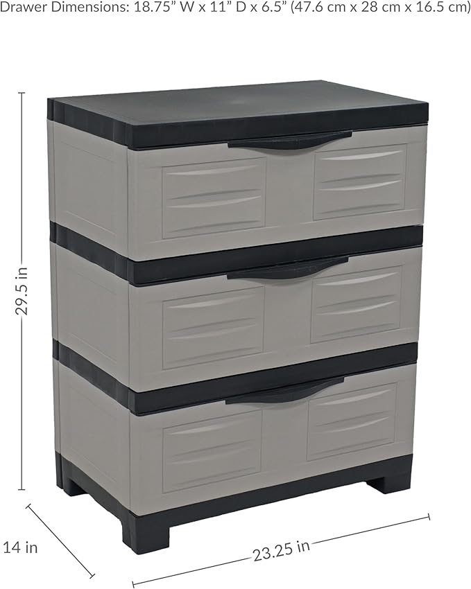 Sunnydaze 29.5" H 3-Tier Storage Cabinet - Image 3