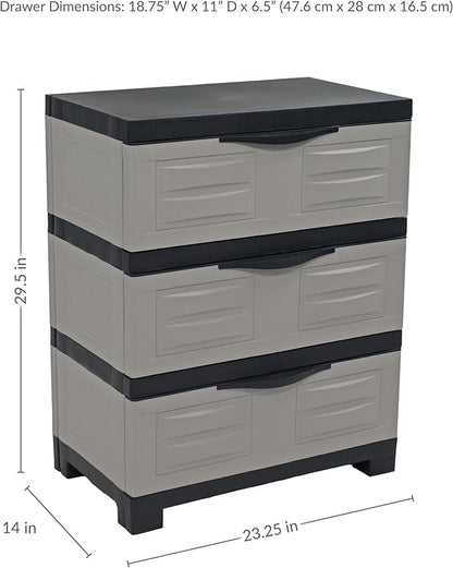 Sunnydaze 29.5" H 3-Tier Storage Cabinet - Image 3