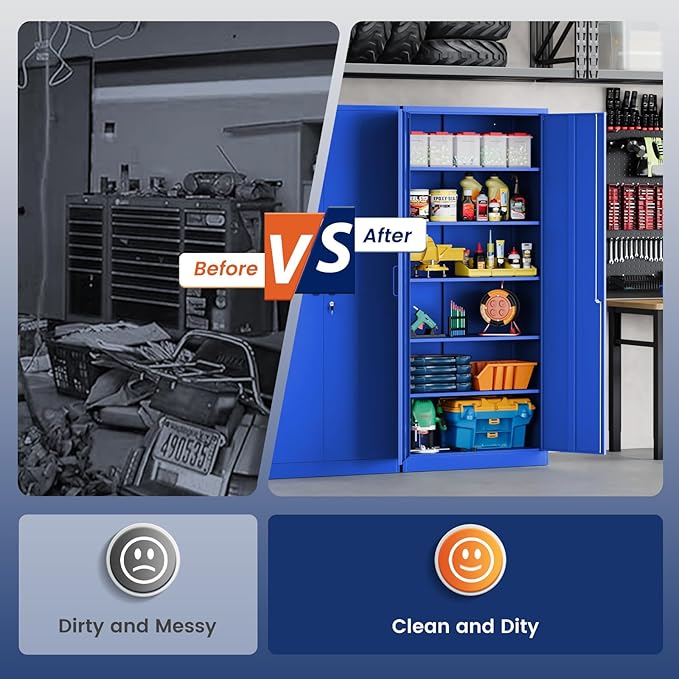 Yizosh Metal Garage Storage Cabinet - Image 9