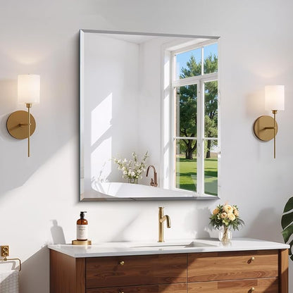 CILIBER Beveled Mirror, 30x36 Inch Bathroom Mirrors by CILIBER