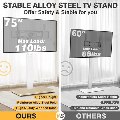 TV Floor Stand for 32-75 Inch Plasma LCD LED OLED Flat Panel or Curved Screen - Image 2