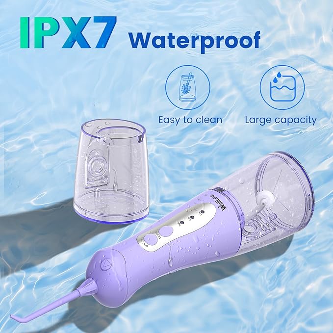 WellLeo Water Flosser for Teeth, Portable Oral Irrigator Rechargeable Water - Image 5