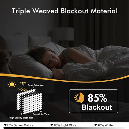 MIULEE Light Grey Blackout Curtains - Image 2