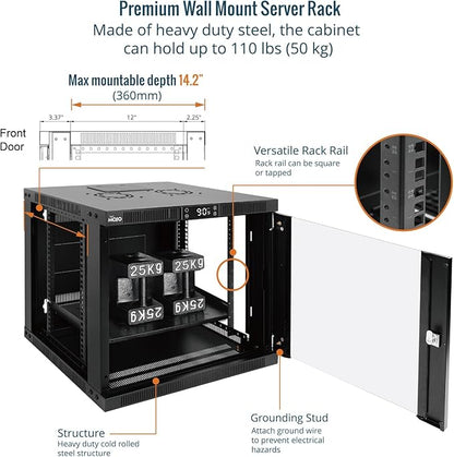 Tecmojo 9U Wall Mount Rack - Image 4