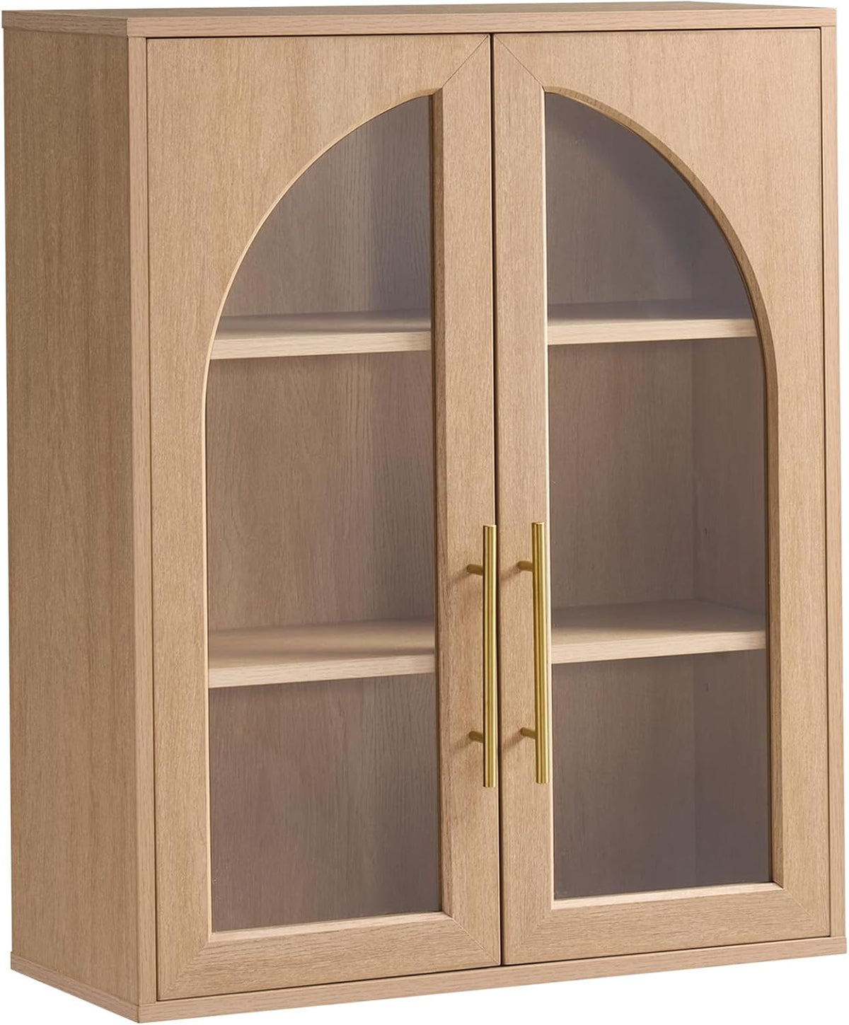 Bathroom Wall Cabinet, 23.5×31.4'' Storage Cabinet, Arched Cabinet Wa...
