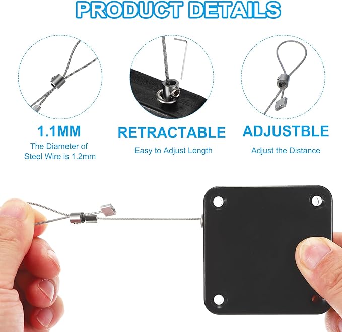 PATIKIL Punch-Free 1000g Automatic Sliding Screen Door Closer - Image 3