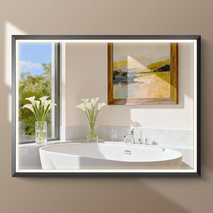 USHOWER 40X30 LED Bathroom Mirror by USHOWER