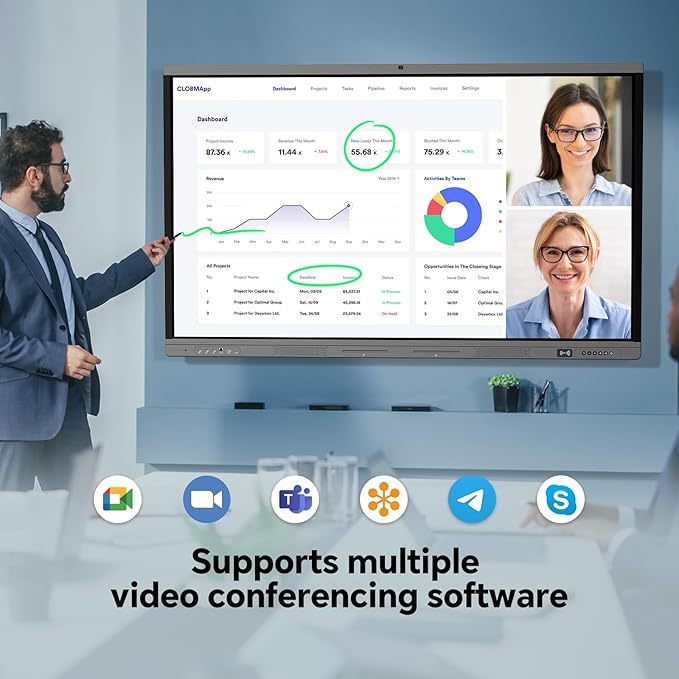 86" Smart Board, 4K Digital Whiteboard - Image 3