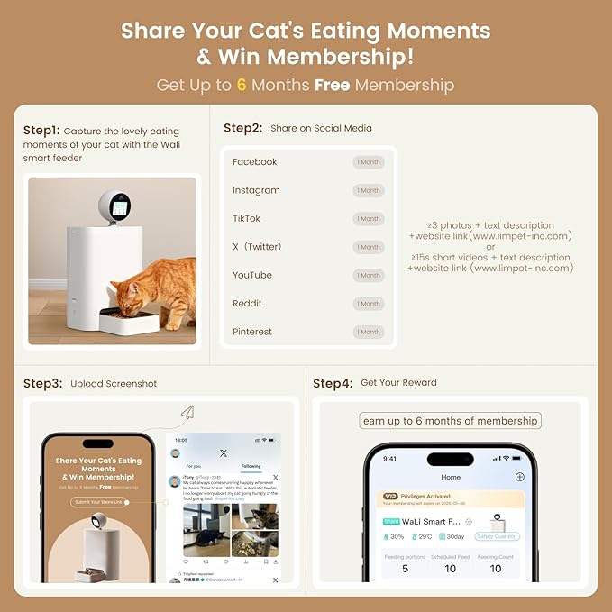 Automatic Cat Feeder with Camera 360°, 2K HD Pet Feeder with Night Vision & - Image 8