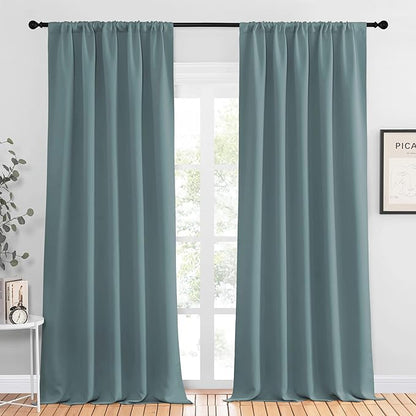 NICETOWN Greyish Blue Blackout Curtains Panels by NICETOWN