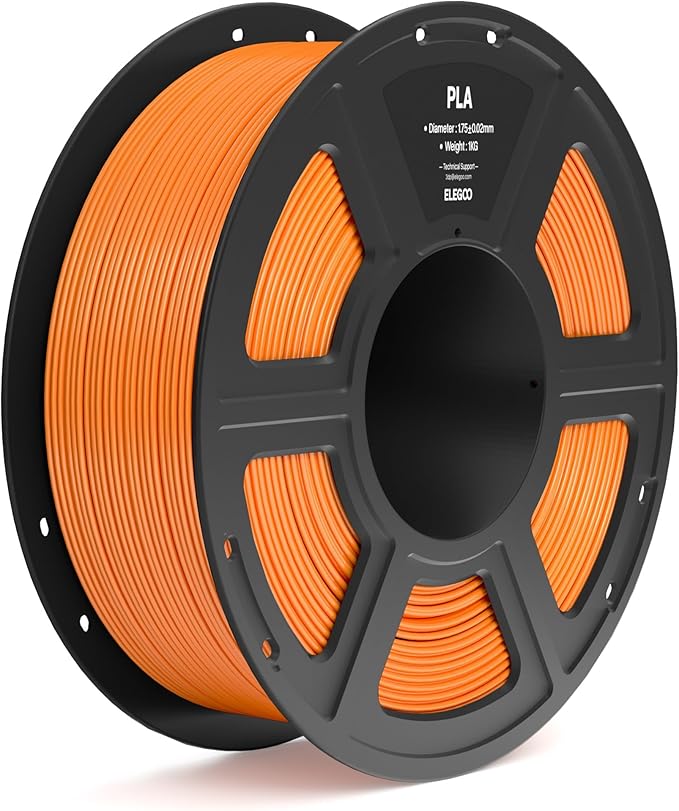 ELEGOO PLA Filament 1.75mm Orange 1KG, 3D Printer Filament Dimensional Accuracy by ELEGOO