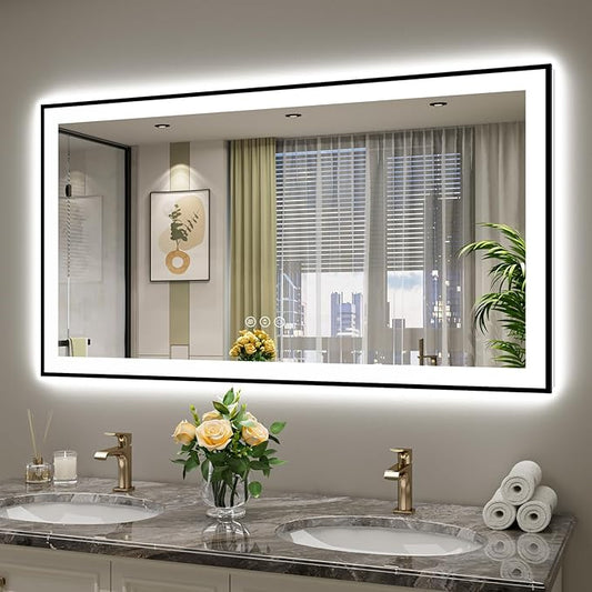 YEELAIT 55x30 Inch LED Bathroom Mirror by YEELAIT