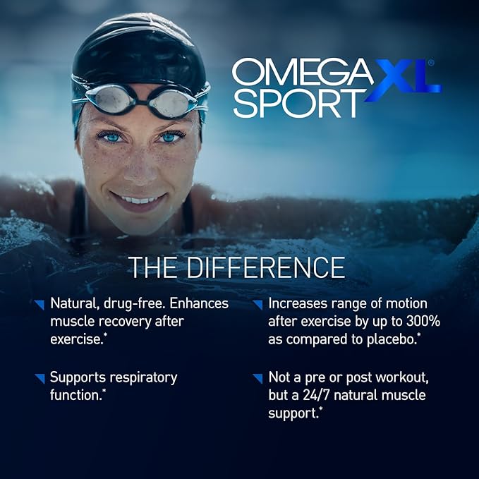 OmegaXL Sport Extra Strength Muscle Recovery Supplement and Respiratory Support - Image 2