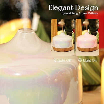 Porseme 500ml Glass Essential Oil Diffuser Aromatherapy Ultrasonic Cool Mist - Image 7