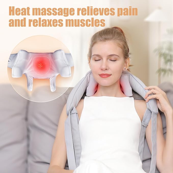 Electric Shiatsu Back and Neck Massager, Cordless Shoulder Massager - Image 3