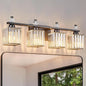 FDPBY Vanity Lights 4-Light Modern Crystal Vanity Light Sand Black Bathroom by FDPBY