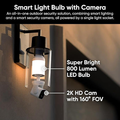 WYZE Bulb Cam Security Camera, 2K HD Outdoor Light Bulb Camera, Color Night - Image 4