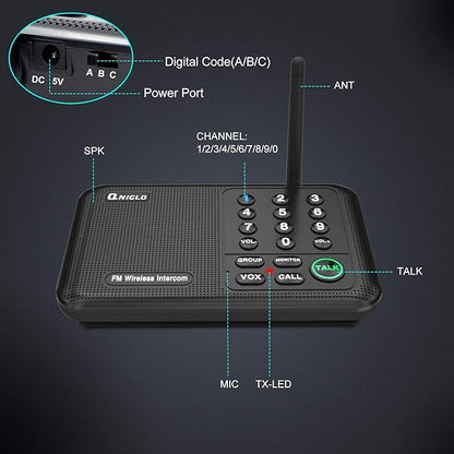 Intercoms Wireless for Home, 5280 Feet Long Range Wireless Intercom System for - Image 7
