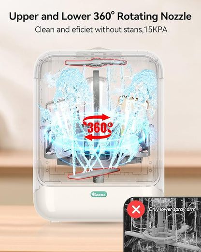 IAGREEA Baby Bottle Washer, Sterilizer and Dryer, All-in-One Pro Cleaning - Image 6