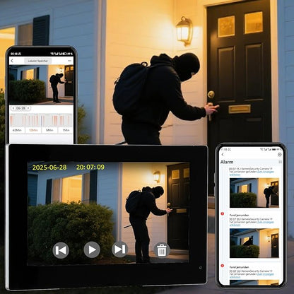 2 Wires Video Door Phone intercom doorbell System, 7 Inch Touch Screen Monitor - Image 4