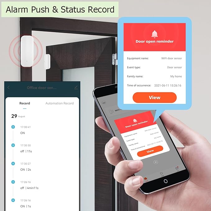 Smart Door Sensor: WiFi Door and Window Sensor, Wireless Design, Instant Alerts - Image 5