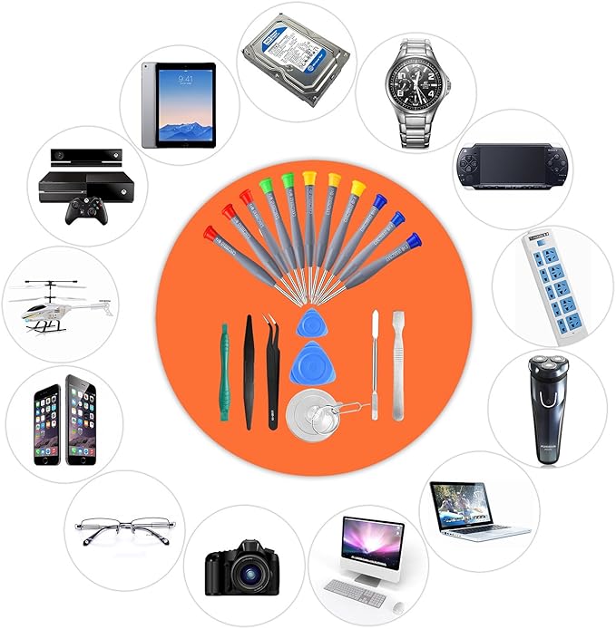 21pcs Precision Screwdriver Set Magnetic, GangZhiBao Repair Tools Kit - Image 2