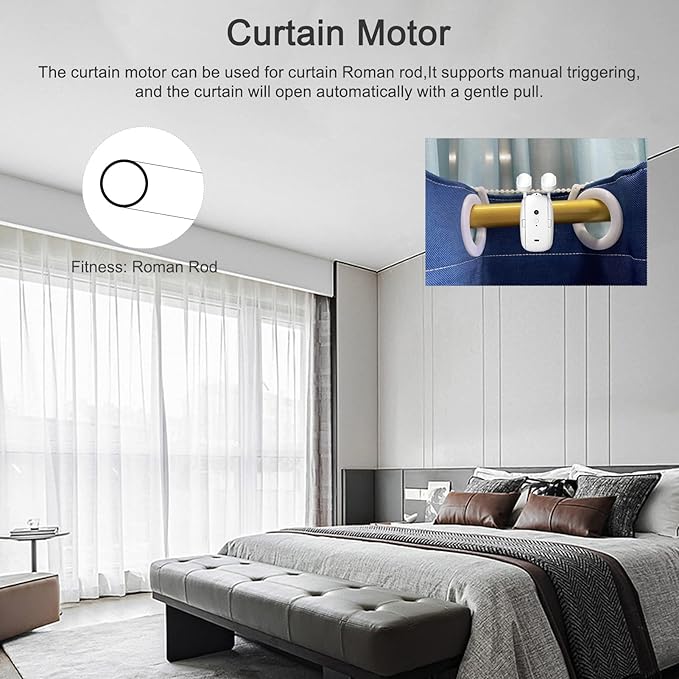2PCS Tuya WiFi Intelligent Curtain Motor Electric Curtain Robot Automatic - Image 6