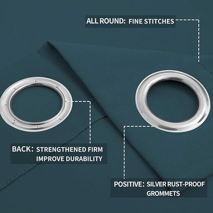 Easy-Going Blackout Curtains for Bedroom, Solid Thermal Insulated Grommet and - Image 4
