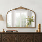 Micasso Vintage Gold Arched Mirror: 32"x24" Baroque Antique Vanity Mirror | Traditional Ornate French Decorative Wall Mirror for Bedroom/Bathroom/Entryway/Hallway/Dresser/Mantel/Nightstand/Over Sink