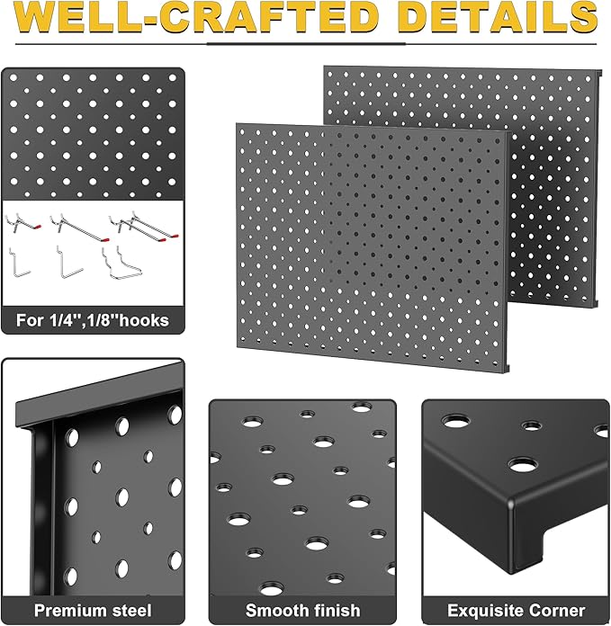 Ultrawall Metal Pegboard Panels, Pegboard Wall Organizer, Garage Tool Storage - Image 3