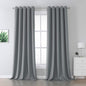DUALIFE Grey Blackout Curtains for Bedroom 120 inches Long 2 Panels Grommet by DUALIFE