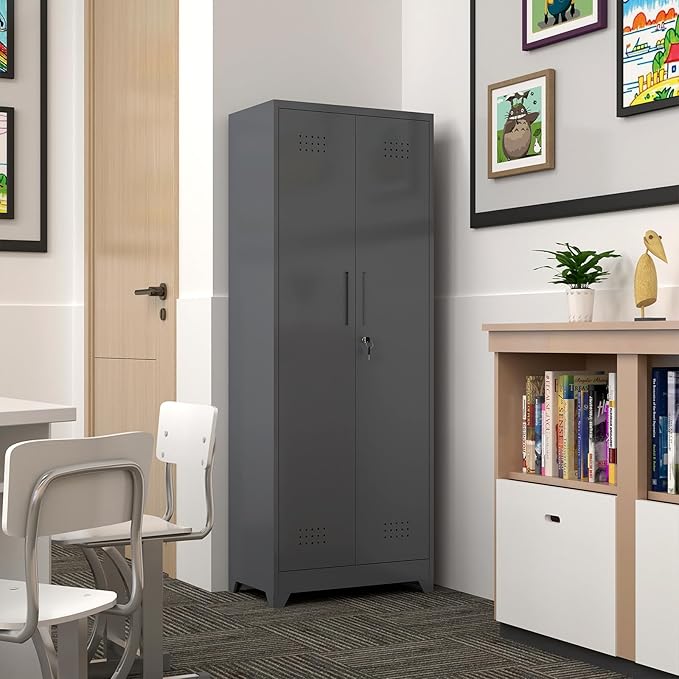 GREATMEET Broom Closet, Broom Closet Cabinet - Image 4