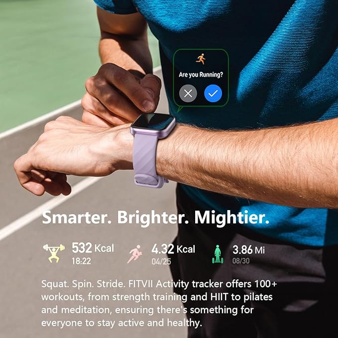 FITVII Health & Fitness Tracker, Smart Watch - Image 5