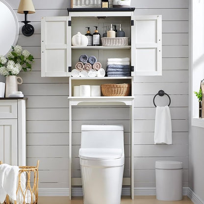 ACCOHOHO Over The Toilet Storage Cabinet, Farmhouse Bathroom Cabinet - Image 3