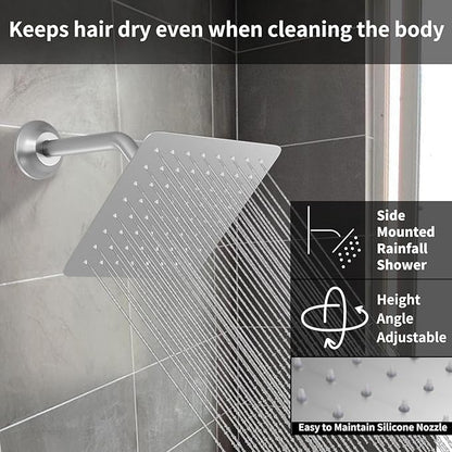 KATAIS Tempreature Display Shower System Brushed Nickel Shower Faucet Set - Image 4