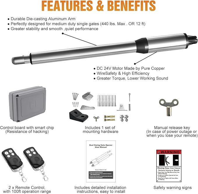 JUJIANG C01 Automatic Gate Opener - Image 4
