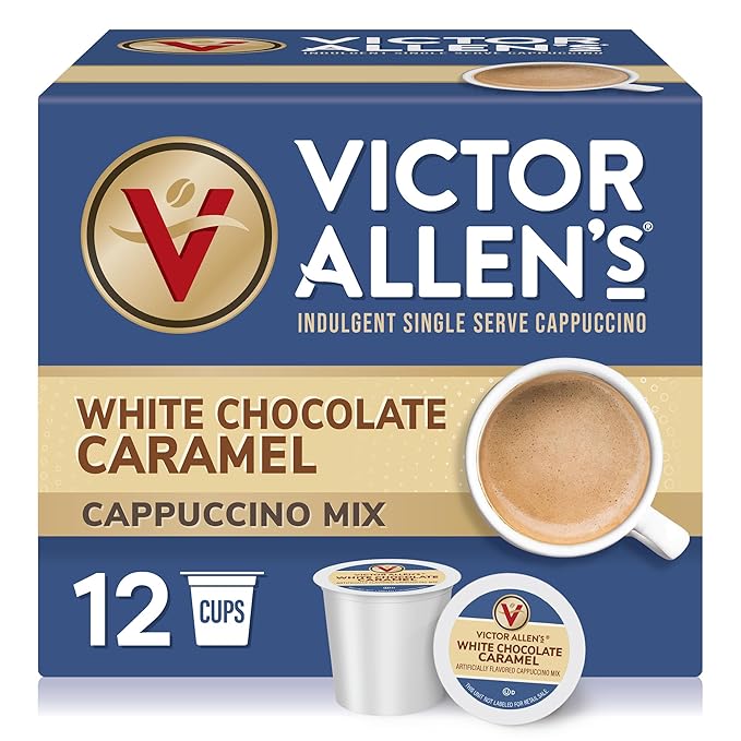 Victor Allen's Coffee White Chocolate Caramel Cappuccino, Single Serve Coffee by VictorAllensCoffee