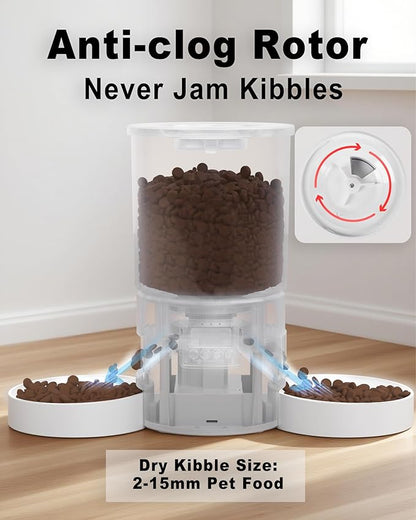 Automatic Cat Feeder for 2 Cats, Auto Dry Food Dispenser - Image 5