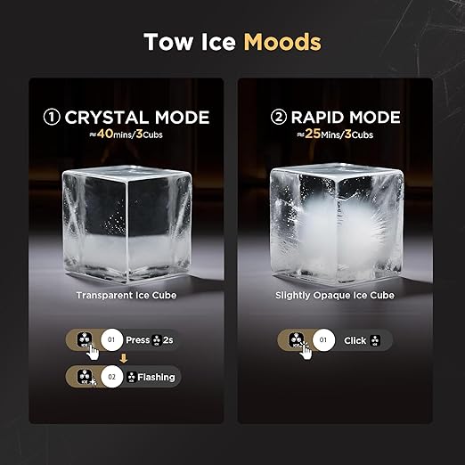 Ice Maker Portable Countertop, 1.6" Crystal Clear Ice Cube Machine - Image 5