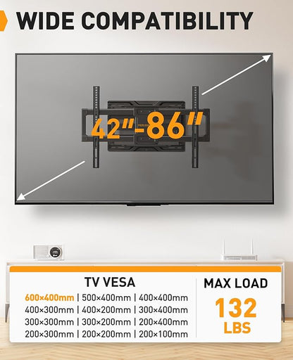 Perlegear Full Motion TV Wall Mount - Image 2