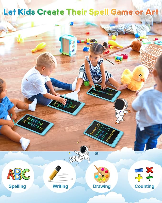 FLUESTON LCD Writing Tablet, 10 Inch Doodle Board Toys Gifts - Image 4