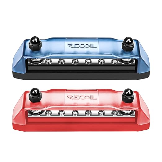 Recoil BB212P Power Distribution Block 12V 150A Dual 5/16” Studs Bus Bar - Image 3