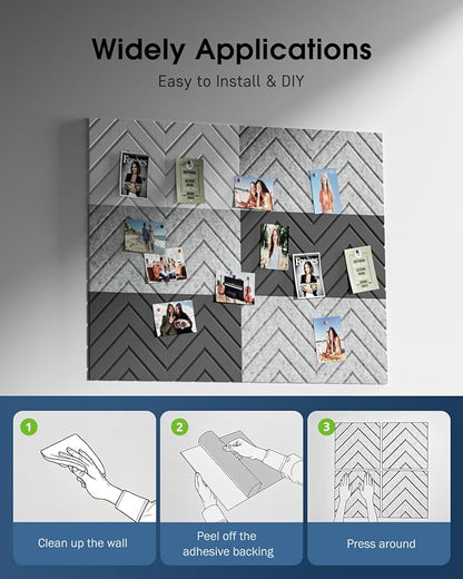 Woovio Sound Proof Foam Panels for Walls, 12 Pack Self-Adhesive Acoustic Panels - Image 7