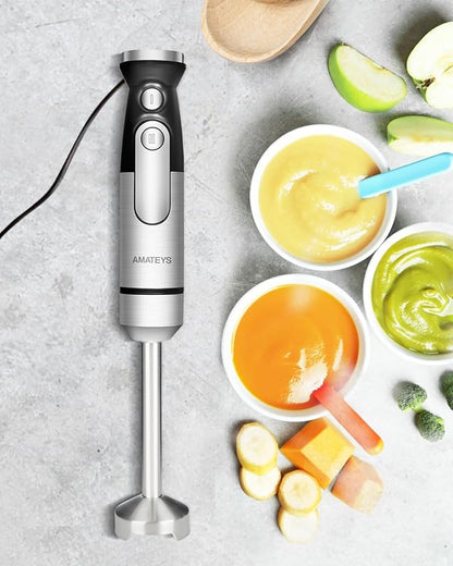 Handblender with Plug, Immersion Blender Handheld, Heavy-Duty Copper Motor - Image 7