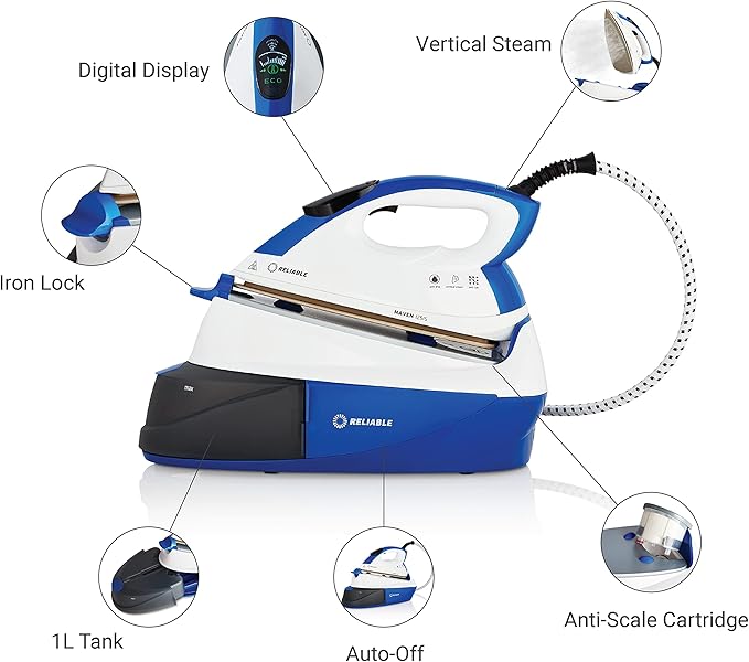 1500W Ironing Station with Ceramic Soleplate, Iron Lock - Image 8