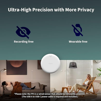 Aqara Presence Sensor FP2, mmWave Radar Wired Smart Motion Sensor, Zone - Image 6