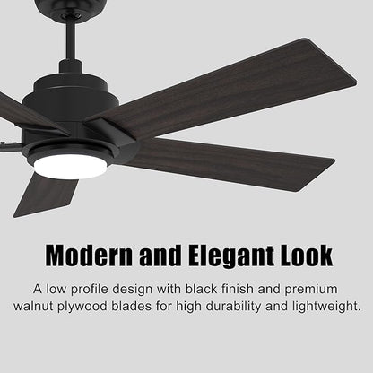 SMAAIR Smart WiFi LED Ceiling Fan, 52inch Plywood Outdoor Smart Ceiling Fan - Image 6