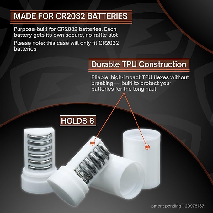Slimline Coin CR2032 Battery Case, Compact Durable TPU Organizer - Image 2