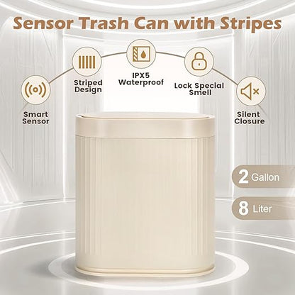 Bathroom Trash Can with Lid Automatic 2 Gallon Sensor Trash Bin, 7.5 Liter - Image 5